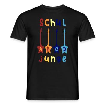 Schuljunge ABCD Rockgitarre T shirt - Männer T-Shirt - Schwarz - Vorne - AI Model Male 178 light (178cm)