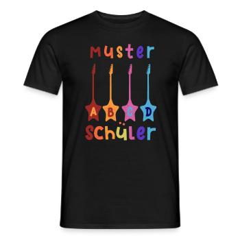 Musterschüler ABCD Rockgitarre T shirt - Männer T-Shirt - Schwarz - Vorne - AI Model Male 178 light (178cm)