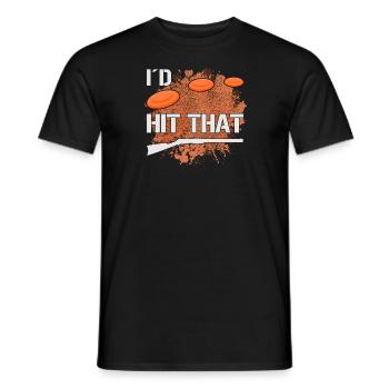 Tontaubenschießen I´d Hit That Tontaubenschiessen - Männer T-Shirt - Schwarz - Vorne - AI Model Male 178 light (178cm)