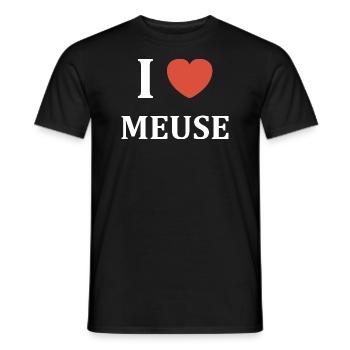 i love Meuse - T-shirt homme - noir - Devant - AI Model Male 178 light (178cm)