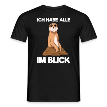 Ich Habe Alle Im Blick Erdmännchen Liebhaber - Männer T-Shirt - Schwarz - Vorne - AI Model Male 178 light (178cm)