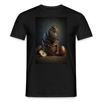 Poussin de Pâques Chocolat Chocolat Oeuf de Pâques - T-shirt homme - noir - Devant - AI Model Male 178 light (178cm)