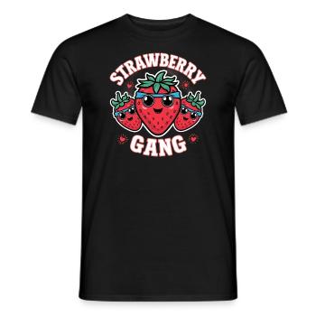 Strawberry Gang - Équipe de cueilleurs de fraises - T-shirt homme - noir - Devant - AI Model Male 178 light (178cm)