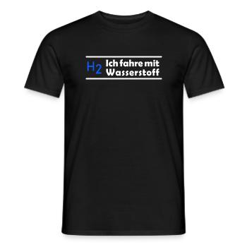 Ich fahre mit Wasserstoff Energiewende Klim - Männer T-Shirt - Schwarz - Vorne - AI Model Male 178 light (178cm)