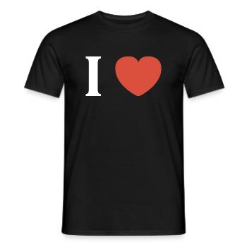 i love - T-shirt homme - noir - Devant - AI Model Male 178 light (178cm)