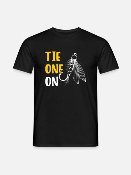 Tie One On Fliegenfischen - Männer T-Shirt - Schwarz
