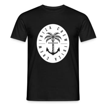 Ibiza Crew Anchor Palm Tree - Men's T-Shirt - black - Front - AI Model Male 178 light (178cm)