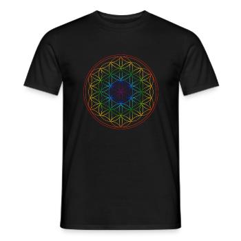 flower of Life - Men's T-Shirt - black - Front - AI Model Male 178 light (178cm)
