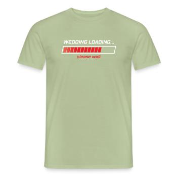 wedding loading - Männer T-Shirt - Sage - Vorne - AI Model Male 178 light (178cm)