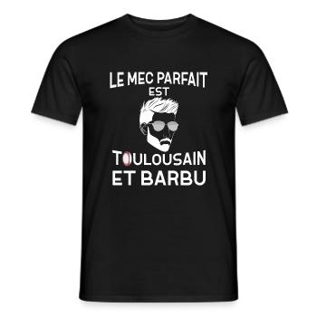Mec Toulousain Il Est Parfait - T-shirt homme - noir - Devant - AI Model Male 178 light (178cm)