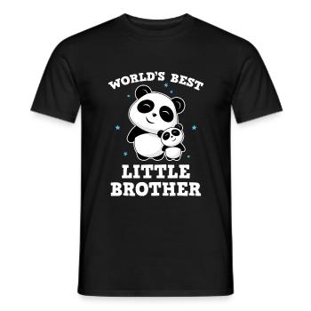 World's Best Little Brother - Kleiner Bruder Panda - Männer T-Shirt - Schwarz - Vorne - AI Model Male 178 light (178cm)