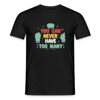 Man kann nie zu viele Sukkulenten haben - Männer T-Shirt - Schwarz - Vorne - AI Model Male 178 light (178cm)