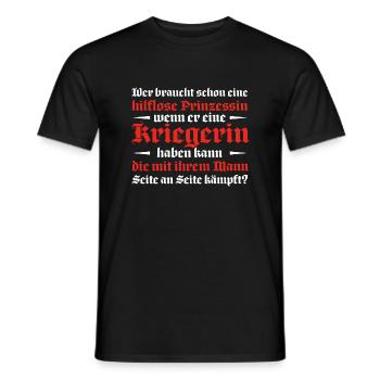 Wikinger Kriegerin Germane Prinzessin Geschenk - Männer T-Shirt - Schwarz - Vorne - AI Model Male 178 light (178cm)