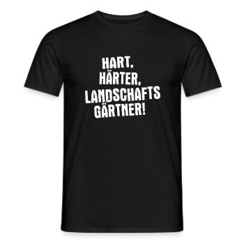 Hart, härter, Landschaftsgärtner - Männer T-Shirt - Schwarz - Vorne - AI Model Male 178 light (178cm)