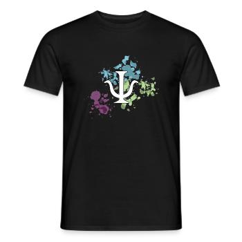 Psychologie Zeichen Watercolor Wasserfarbe - Männer T-Shirt - Schwarz - Vorne - AI Model Male 178 light (178cm)