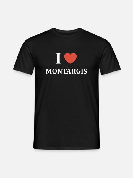 i love montargis - T-shirt homme - noir