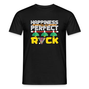 Glück ist ein perfekter Rick - Männer T-Shirt - Schwarz - Vorne - AI Model Male 178 light (178cm)