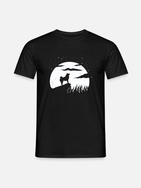 Finnish Spitz and Mountain - Men's T-Shirt - black