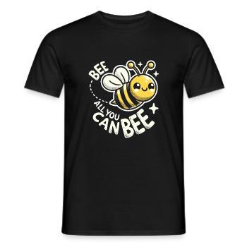 Bee All You Can Bee - Männer T-Shirt - Schwarz - Vorne - AI Model Male 178 light (178cm)