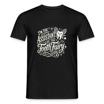 Ich bin die Assistentin der Zahnfee - Männer T-Shirt - Schwarz - Vorne - AI Model Male 178 light (178cm)
