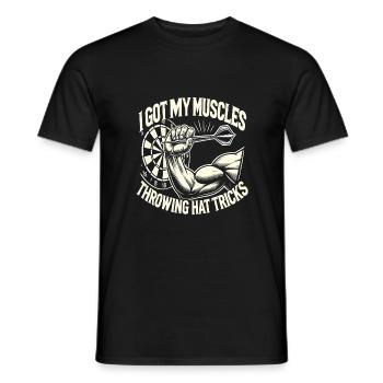 Ich habe diese Muskeln, die Hattricks machen - Männer T-Shirt - Schwarz - Vorne - AI Model Male 178 light (178cm)