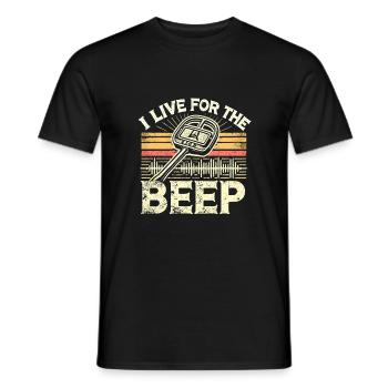 Ich lebe für den Piepton - Männer T-Shirt - Schwarz - Vorne - AI Model Male 178 light (178cm)