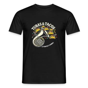 Tubas und Tacos - eine perfekte Kombination - Männer T-Shirt - Schwarz - Vorne - AI Model Male 178 light (178cm)