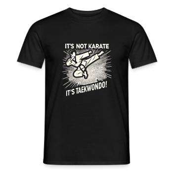 Es ist nicht Karate, es ist Taekwondo - Männer T-Shirt - Schwarz - Vorne - AI Model Male 178 light (178cm)