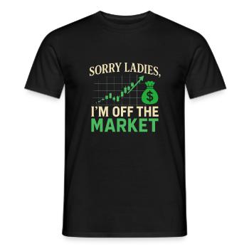Sorry Ladies, ich bin vom Markt - Männer T-Shirt - Schwarz - Vorne - AI Model Male 178 light (178cm)