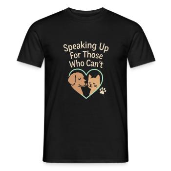 Für diejenigen eintreten, die es nicht können - Männer T-Shirt - Schwarz - Vorne - AI Model Male 178 light (178cm)