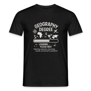 Geographie-Studium Laden - Männer T-Shirt - Schwarz - Vorne - AI Model Male 178 light (178cm)