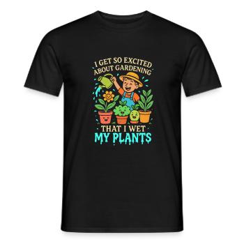 Ich bin so aufgeregt über Gartenarbeit, dass ich - Männer T-Shirt - Schwarz - Vorne - AI Model Male 178 light (178cm)