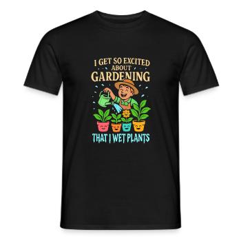 Ich bin so aufgeregt über Gartenarbeit, dass ich - Männer T-Shirt - Schwarz - Vorne - AI Model Male 178 light (178cm)