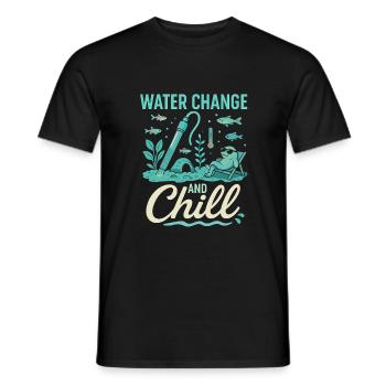 Wasserwechsel und Abkühlung - Männer T-Shirt - Schwarz - Vorne - AI Model Male 178 light (178cm)