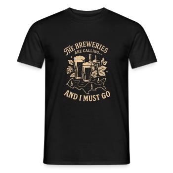 Die Brauereien rufen und ich muss gehen - Männer T-Shirt - Schwarz - Vorne - AI Model Male 178 light (178cm)
