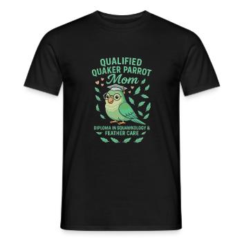 Qualifizierte Quaker Papageienmutter - Männer T-Shirt - Schwarz - Vorne - AI Model Male 178 light (178cm)