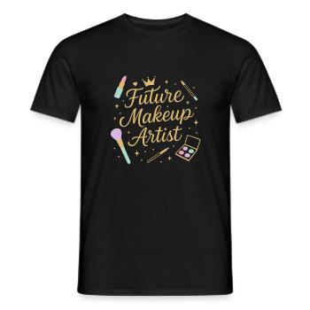 Zukünftiger Make-up Artist - Männer T-Shirt - Schwarz - Vorne - AI Model Male 178 light (178cm)