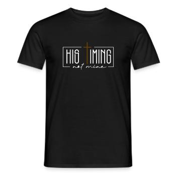 Cross - Christian - God - Men's T-Shirt - black - Front - AI Model Male 178 light (178cm)