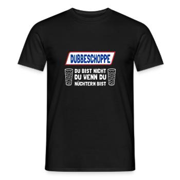 Dubbeglas Weinschorle Weinfest - Männer T-Shirt - Schwarz - Vorne - AI Model Male 178 light (178cm)