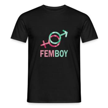 Femboy Feminine Boy Crossdressing - Männer T-Shirt - Schwarz - Vorne - AI Model Male 178 light (178cm)