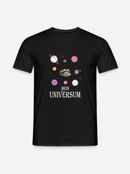 Fischbrötchen mit Pommes - Männer T-Shirt - Schwarz
