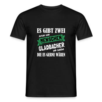 Mönchengladbach Fanartikel - Männer T-Shirt - Schwarz - Vorne - AI Model Male 178 light (178cm)