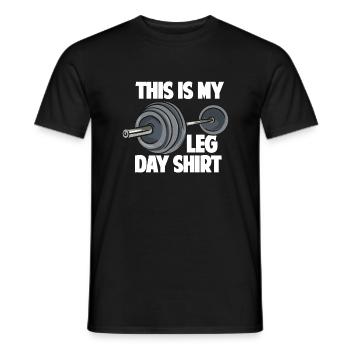 Das ist mein Bein Tag - Männer T-Shirt - Schwarz - Vorne - AI Model Male 178 light (178cm)