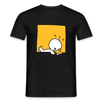 little duck sleeping (3 colors) - Men's T-Shirt - black - Front - AI Model Male 178 light (178cm)