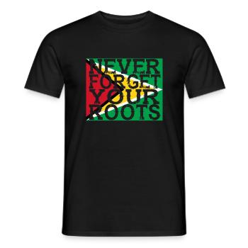never forget roots home Guyana - Männer T-Shirt - Schwarz - Vorne - AI Model Male 178 light (178cm)