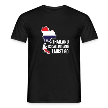 Thailand Flagge Thailändisch Thailänder Frauen Män - Männer T-Shirt - Schwarz - Vorne - AI Model Male 178 light (178cm)