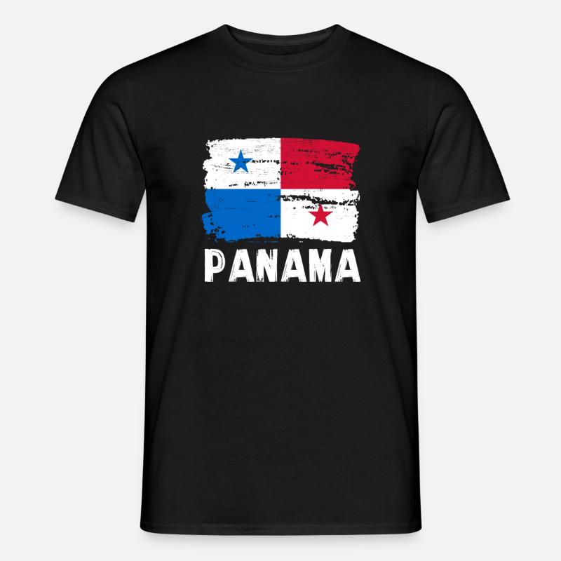 Panama Geschenkidee Flagge Souvenir - Männer T-Shirt - Schwarz