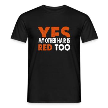 Ginger Red Hair Red Hair Funny Gift - Men's T-Shirt - black - Front - AI Model Male 178 light (178cm)