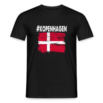 Copenhagen T-shirt Denmark - Men's T-Shirt - black - Front - AI Model Male 178 light (178cm)