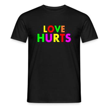 Love hurts - Men's T-Shirt - black - Front - AI Model Male 178 light (178cm)